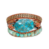 TURQUOISE WRAP BRACELET  - اسوارة حجر التركواز | صفاء، ابتكار، تقبل، احتضان