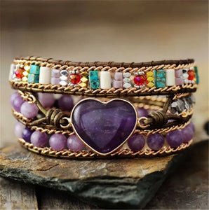 AMETHYST BRACELET - إسوارة حجر الأمثيست | حدس، سلام، تحفيز