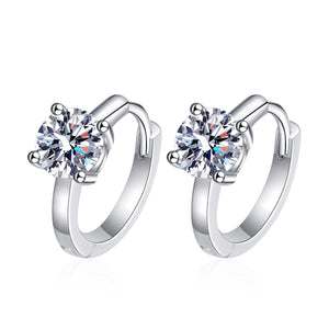 Moissanite Diamond Earring- -حلق الماس الموزنايت | 1 قراط