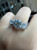 Round 3 halo Moissanite Diamond Ring -  خاتم الماس موزنايت