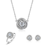 Flower Moissanite Diamond  Set