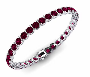 Tennis Ruby Bracelet اسوارة الياقوت الأحمر  | نص قراط لكل حبة ياقوت |