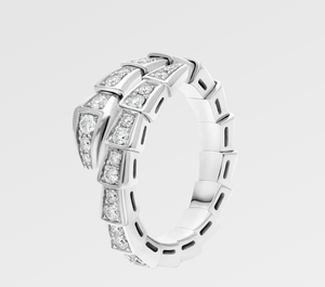 Serpenti Moissanite Diamond Ring - Bulgari  - خاتم بلغاري - الماس موزنايت