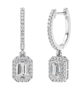 Moissanite Diamond Earring- -حلق الماس الموزنايت | 2 قراط