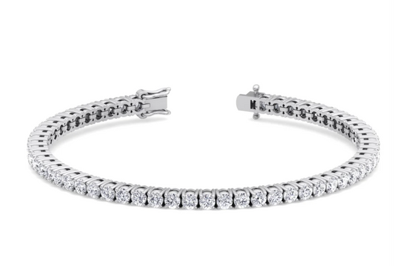 Tennis  Moissanite Bracelet  | 3mm | اسوارة الماس الموزنايت  0.15 قراط - تنس