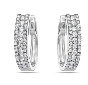 Moissanite Diamond hoop Earrings | - حلق الماس الموزنايت