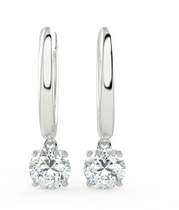 Moissanite Diamond Earrings |حلق الماس الموزنايت