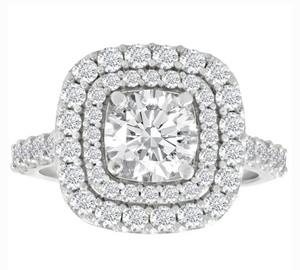 Cushion Moissanite Diamond Ring -  خاتم الماس موزنايت