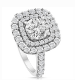 Cushion Moissanite Diamond Ring -  خاتم الماس موزنايت