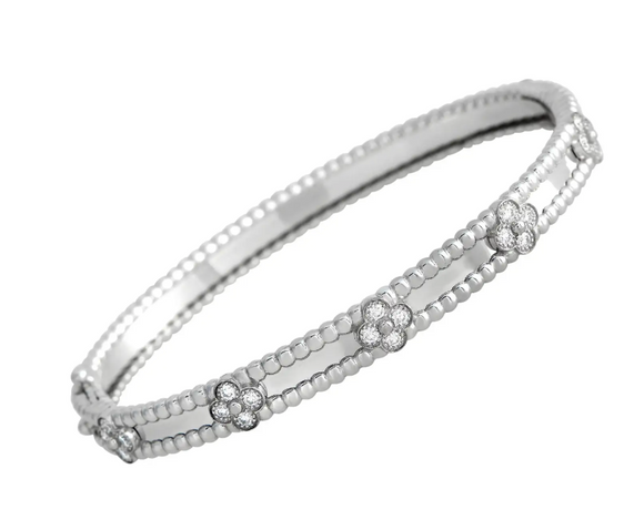 van cleef  Moissanite Diamond Bracelet  - اسوارة الماس الموزنايت