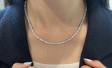 3mm | Moissanite Diamond Tennis Necklace | 0.15 carat |  قلادة الماس الموزنايت تنس