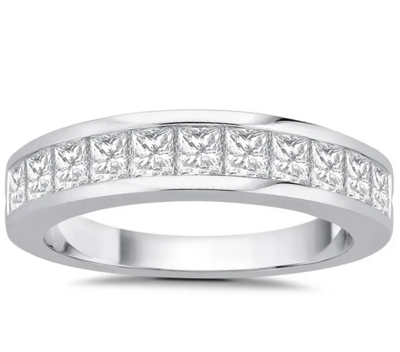 Moissanite Diamond Ring - Band -  خاتم الماس موزنايت