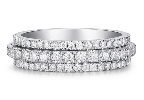 Moissanite Diamond Ring - Band -  خاتم الماس موزنايت