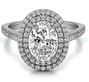 Moissanite Diamond Ring  - Brillinte Shape -   3 carat خاتم الماس موزنايت