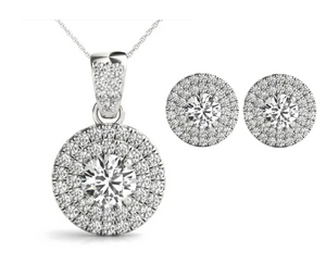 Diamond Moissanite set - عقد وحلق